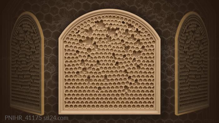 Honeycomb arch with open voids 3d STL model