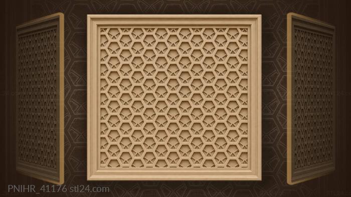 Upper honeycomb crosses the lower grid 3d STL model