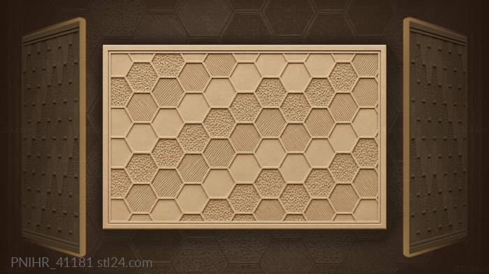 Three textures diagonal drift mosaic 3d STL model