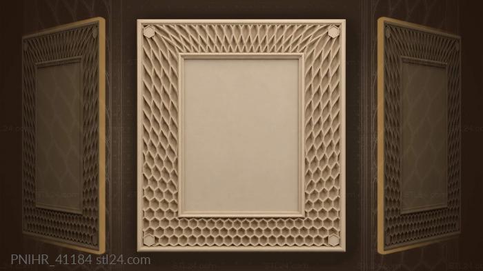 Flowing honeycomb diamond mirror frame 3d STL model