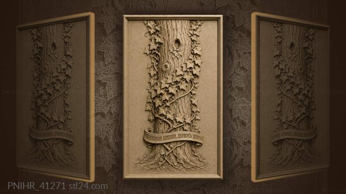 Ivy entwined ancient tree trunk 3d STL model
