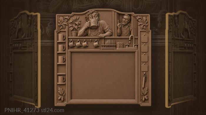 Thief sips as mug owner arrives 3d STL model