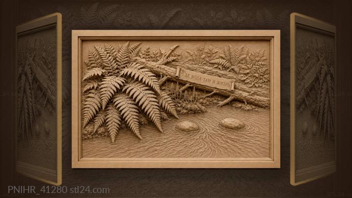 Fern tips thrive where the stream flows 3d STL model