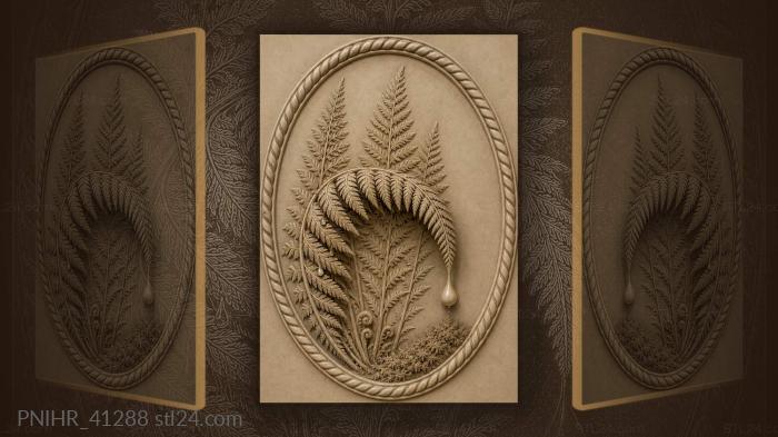 Fern bends until dew reaches moss 3d STL model