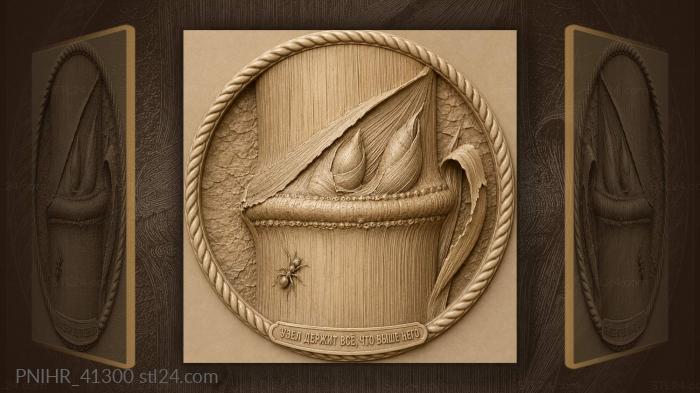 Bamboo node with ant and sheath 3d STL model