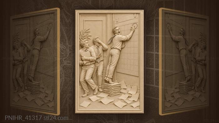 Clerk circles deadline on giant calendar 3d STL model