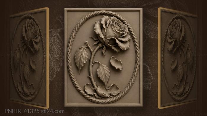 Single rose in delicate descent 3d STL model