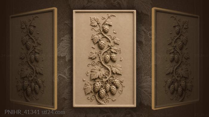 Hop bine spirals upward with nine cones 3d STL model