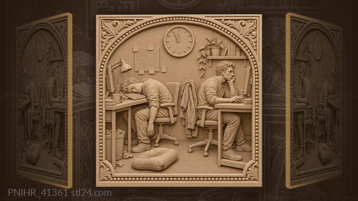 Late night design work stress 3d STL model