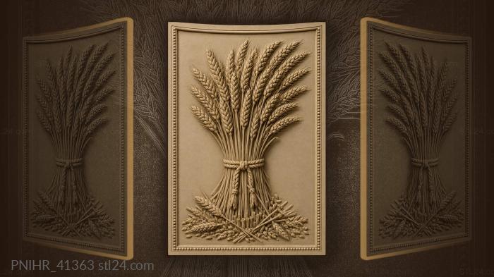 Bound sheaf settles over scattered grain 3d STL model