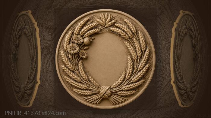 Golden wheat circle harvest abundance 3d STL model
