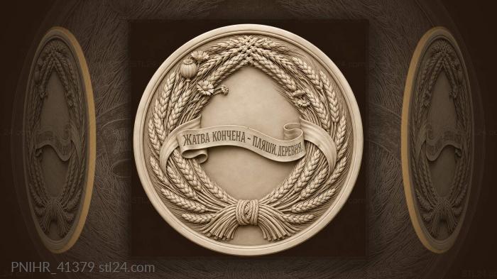 Wheat wreath harvest celebration abundance 3d STL model