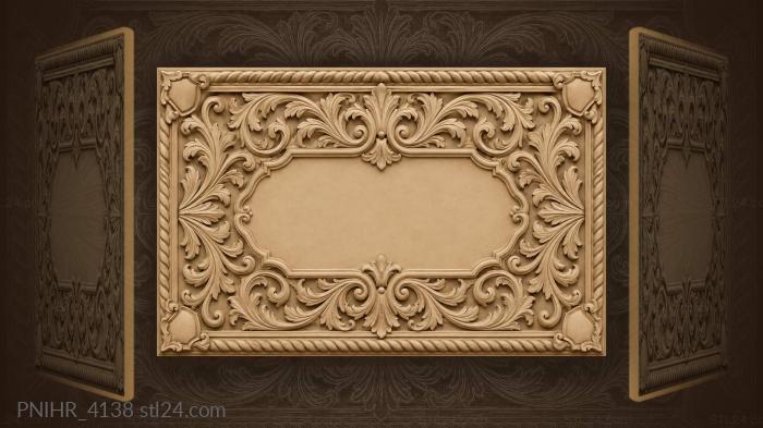 Acanthus leaves elegant floral border 3d STL model
