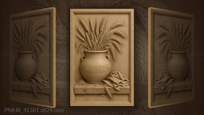 Abundant harvest golden wheat vessel 3d STL model