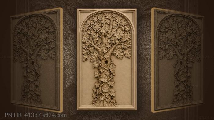 Majestic oak with climbing ivy 3d STL model