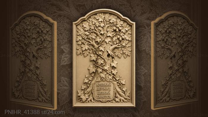Mighty oak with climbing ivy 3d STL model