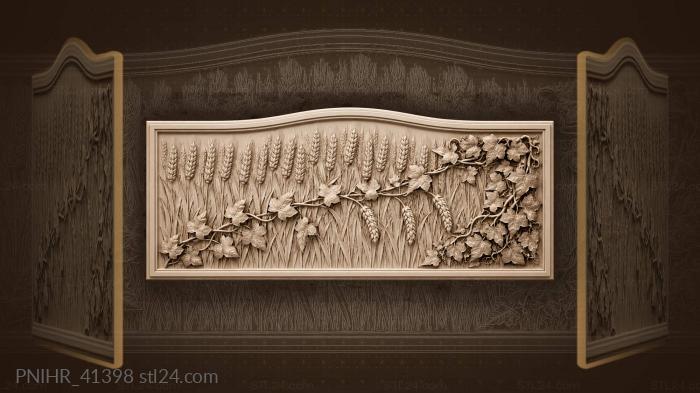 Ivy hooks wheat stalks along its climb 3d STL model