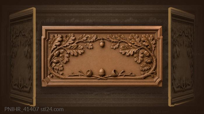 Acorn dangles where oak branches converge 3d STL model