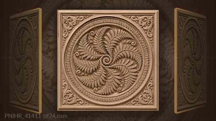 Spiraling fern delicate floral composition 3d STL model