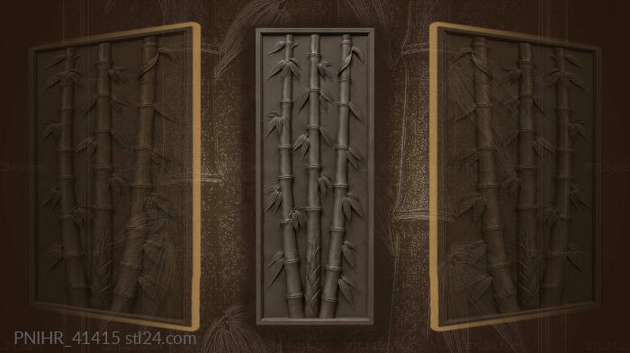 Rising bamboo graceful slender leaves 3d STL model