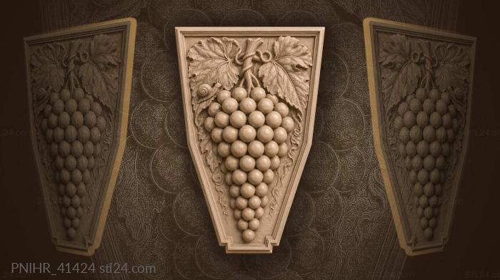 Snail climbing toward a hanging bunch 3d STL model