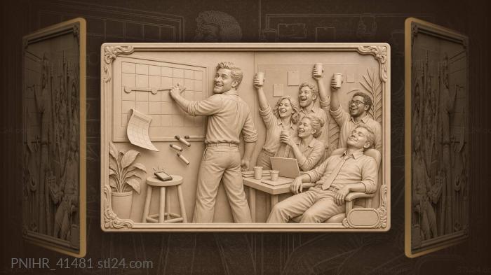 Deadline shifted team celebration humor 3d STL model