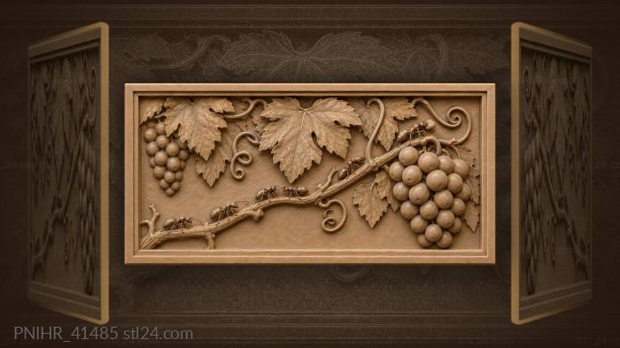 Ants climbing the stem to the bunch 3d STL model