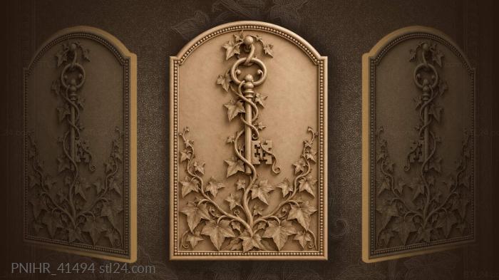 Key and climbing ivy tendrils 3d STL model