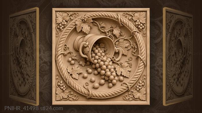 Grapes tumble past the fallen cup 3d STL model