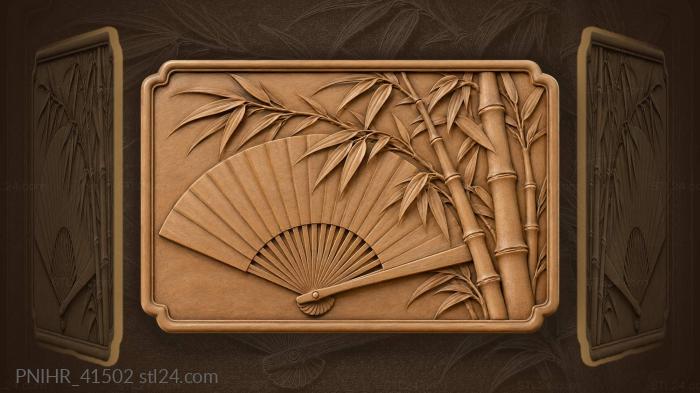 Fan and bamboo serenity 3d STL model
