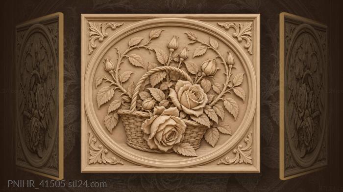 Rose slips over the basket rim 3d STL model