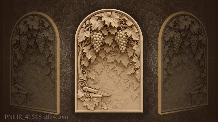 Grapevine covers the wine cellar niche 3d STL model