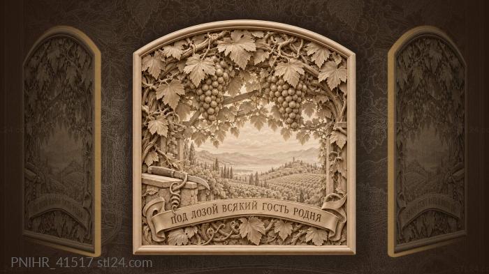 Vine climbs above the cellar niche 3d STL model