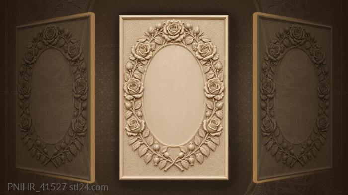 Polished roses circle their reflection with buds 3d STL model