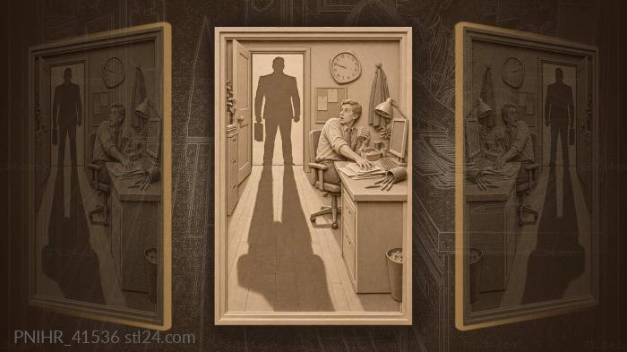Office drama falling boss lunch break 3d STL model