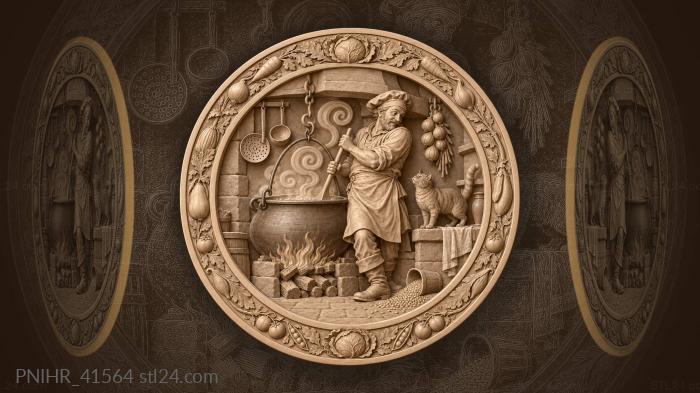 Cook by the boiling cauldron 3d STL model