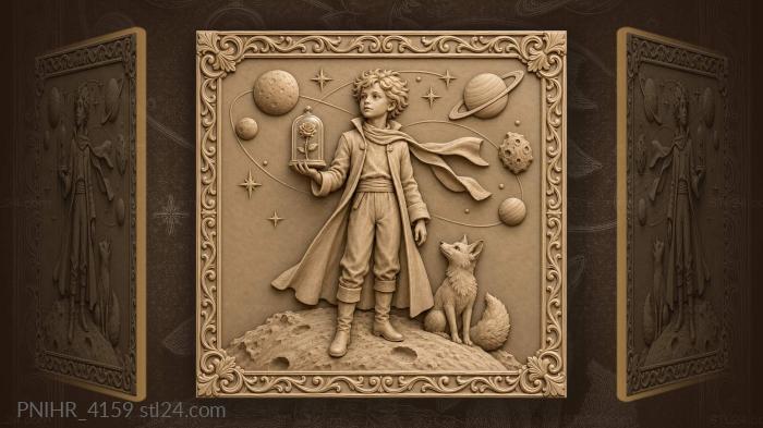 Rose with planets and asteroid 3d STL model