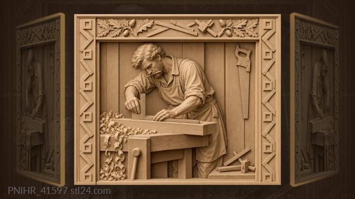 Carpenter’s workshop tools and craft 3d STL model