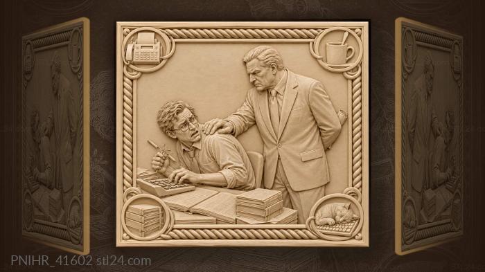 Chief strikes the accountants shoulder 3d STL model