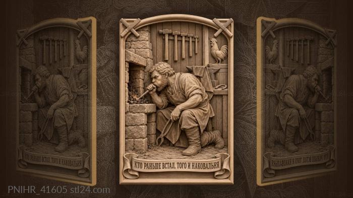 Rooster crows as smith revives forge 3d STL model