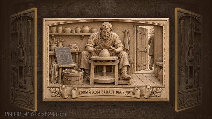 Potter’s contemplation first clay lump 3d STL model