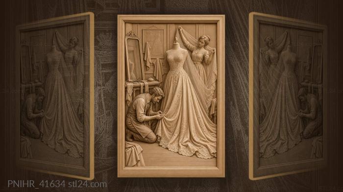 Wedding dress fitting tailor workshop 3d STL model