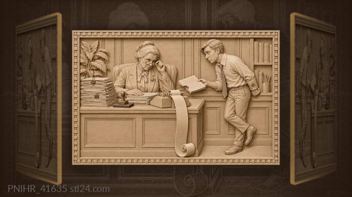 Accountant and intern report review 3d STL model