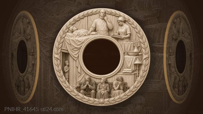 Historic surgery medical scene relief 3d STL model