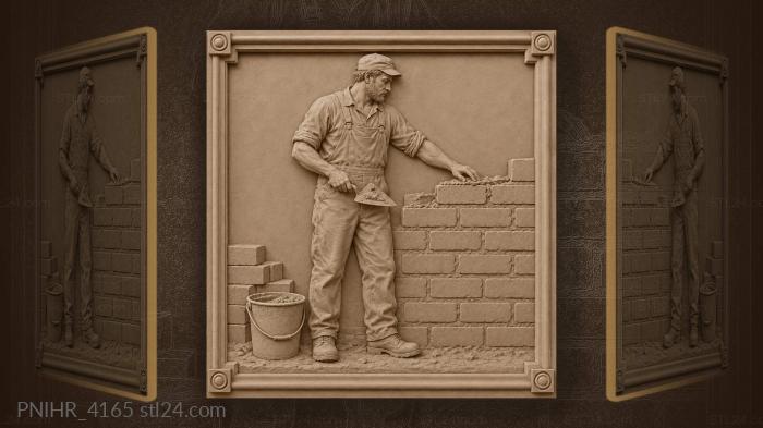 Gardener with tools quiet moment 3d STL model