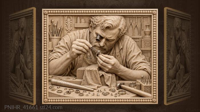 Jeweler’s work light and precision 3d STL model