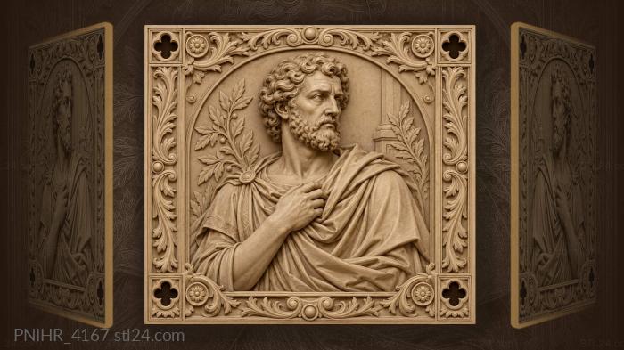 Thoughtful man with gentle gesture 3d STL model