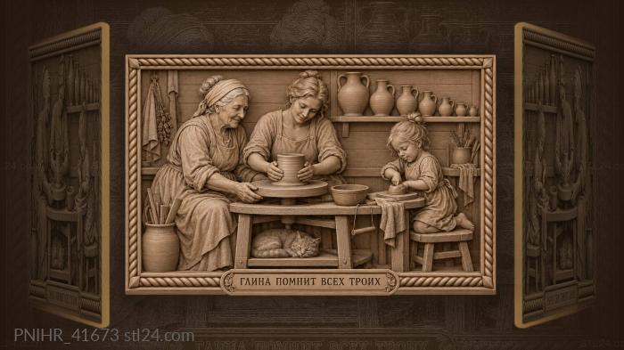 Potter family shares a single wheel 3d STL model