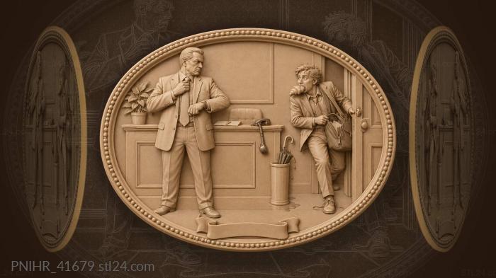 Late for work pastry in mouth 3d STL model