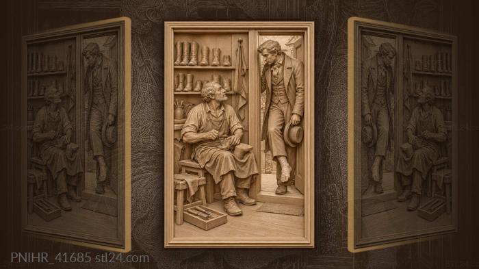 Bandaged foot fills the shop doorway 3d STL model